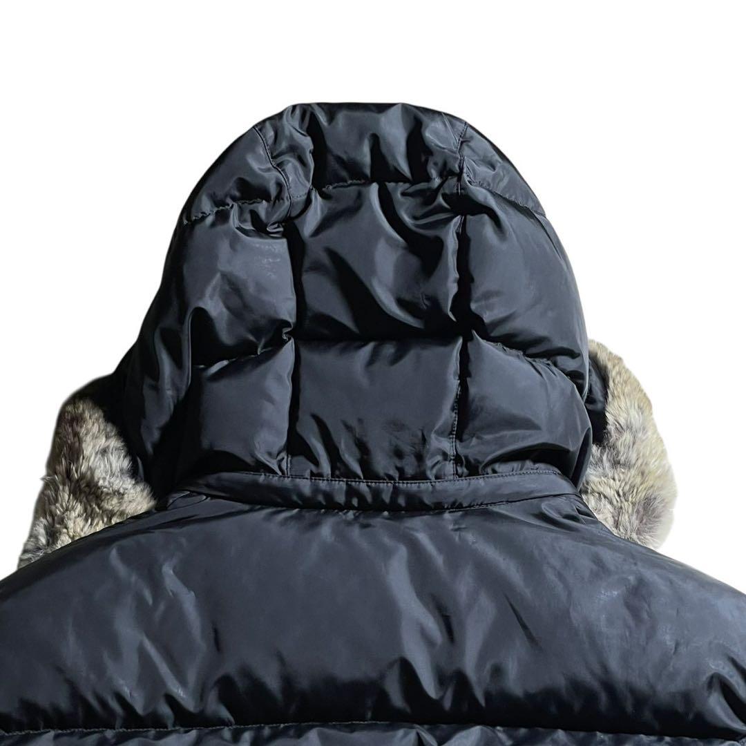 人気✨バーバリー ダウンジャケット Lサイズ 黒 ノバチェック ファー