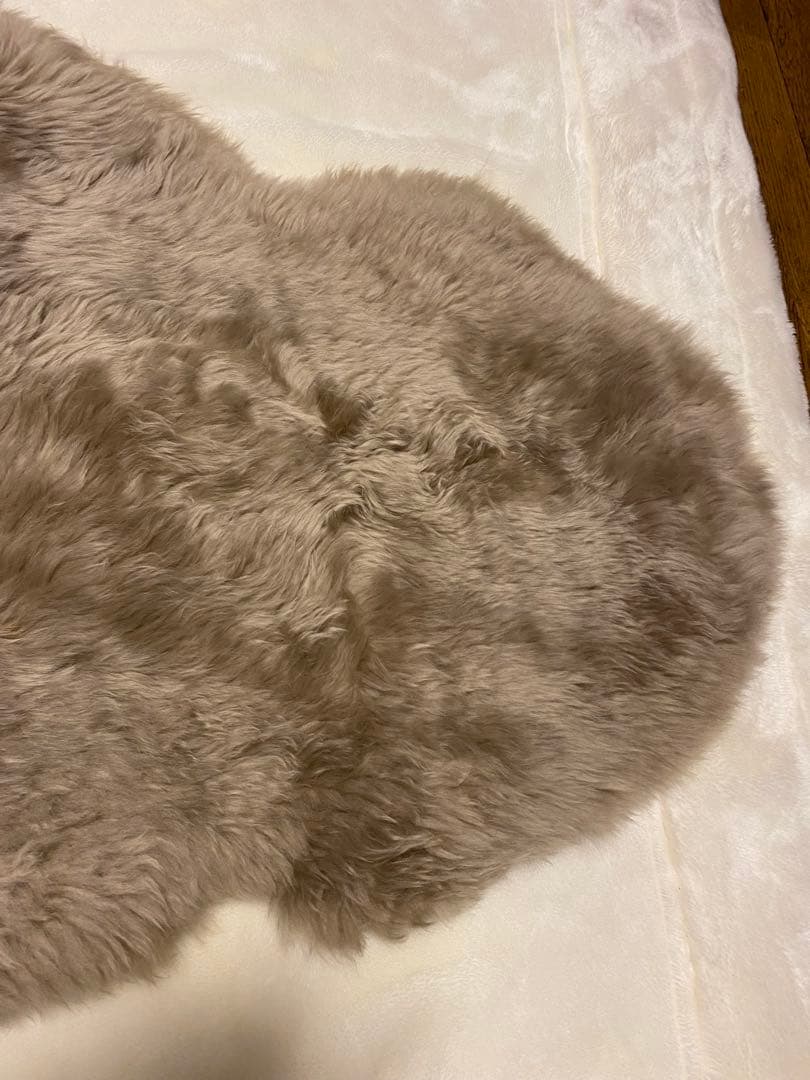 ニチロムートン　ムートンラグ　ニチロ　NICHIRO 羊毛　ブラウン