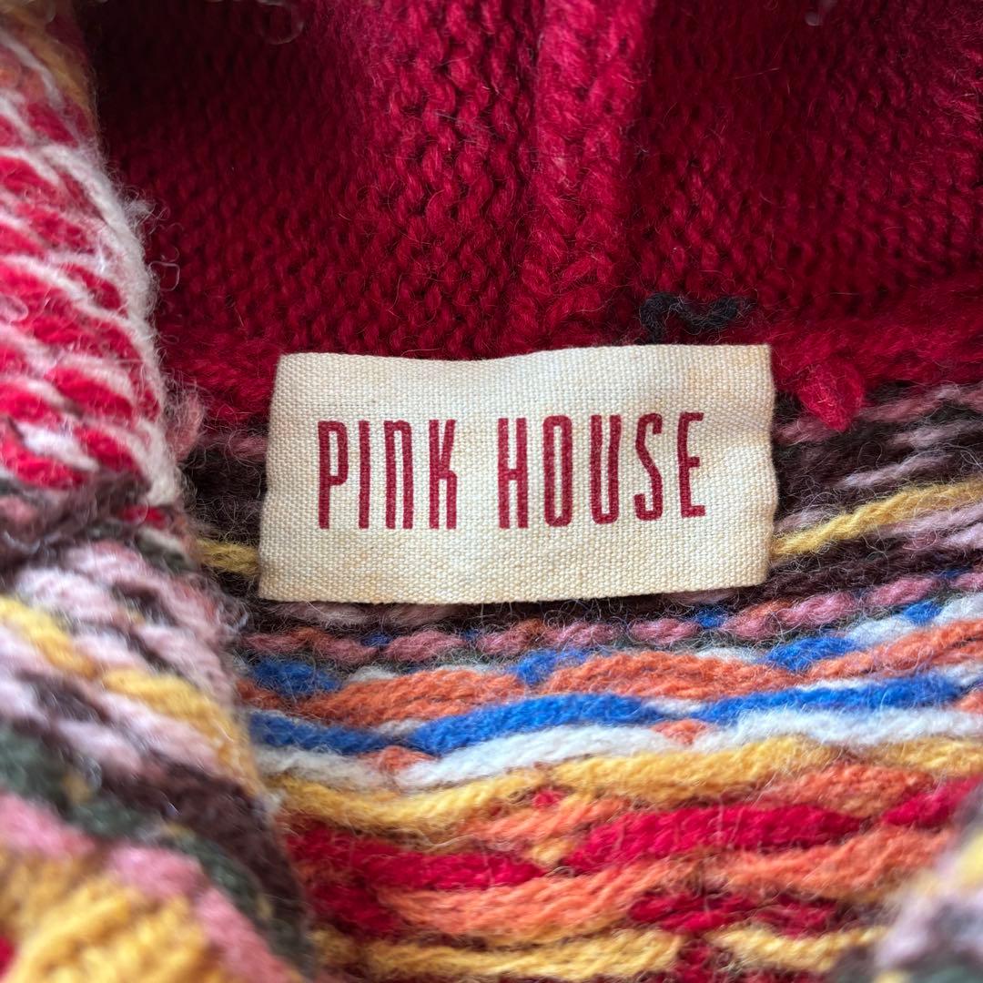 ス*ラ様 ★レア★古着PINK HOUSE ニット カーディガン フーディ立体バ