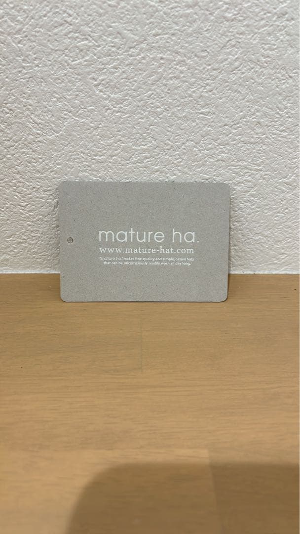 マチュアーハ　mature ha. 帽子　美品　11cm