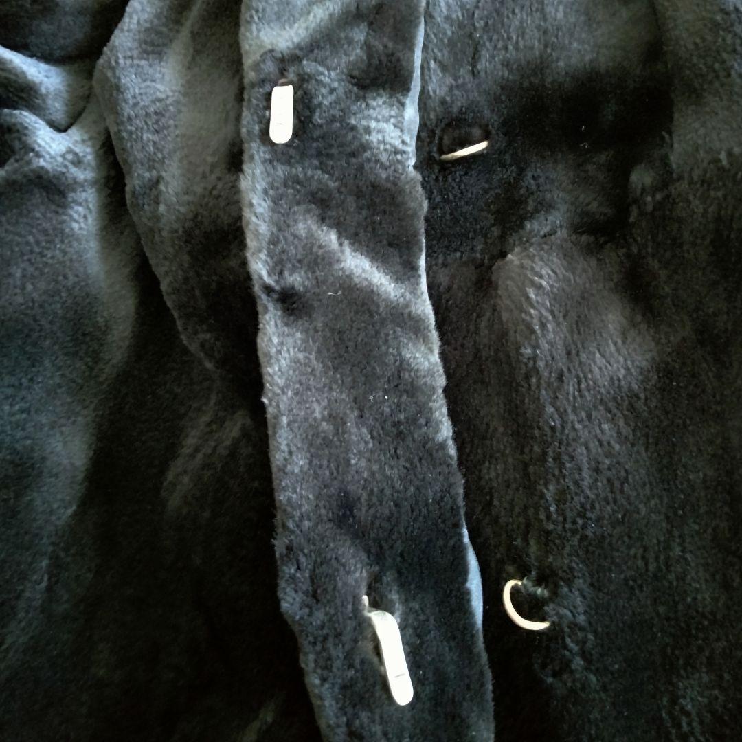 SAGAミンク/サガミンク　シェアードミンク　ファーロングコートブラック