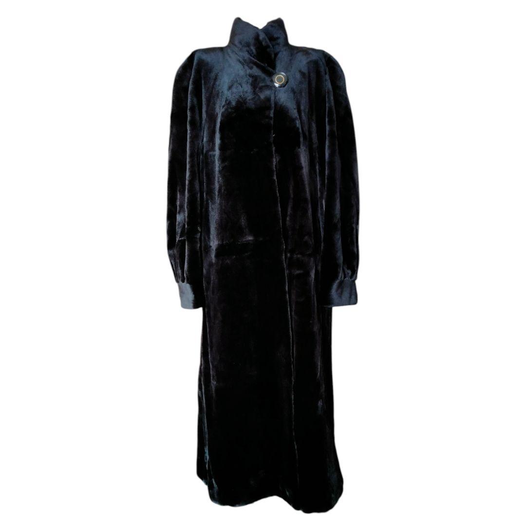 SAGAミンク/サガミンク　シェアードミンク　ファーロングコートブラック