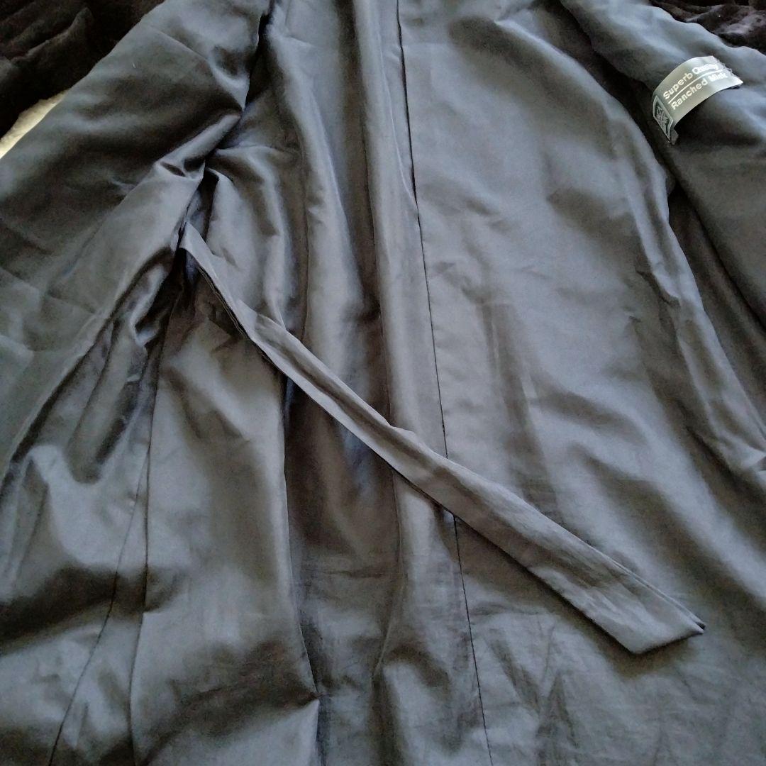 SAGAミンク/サガミンク　シェアードミンク　ファーロングコートブラック