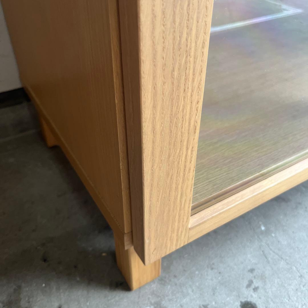 るる★無印 オーク材キャビネット・ガラス扉