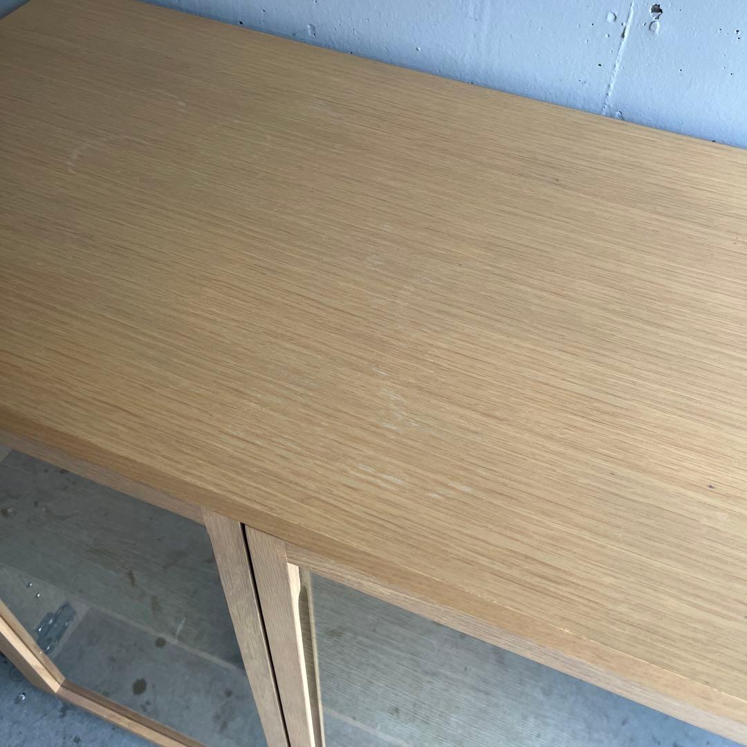 るる★無印 オーク材キャビネット・ガラス扉