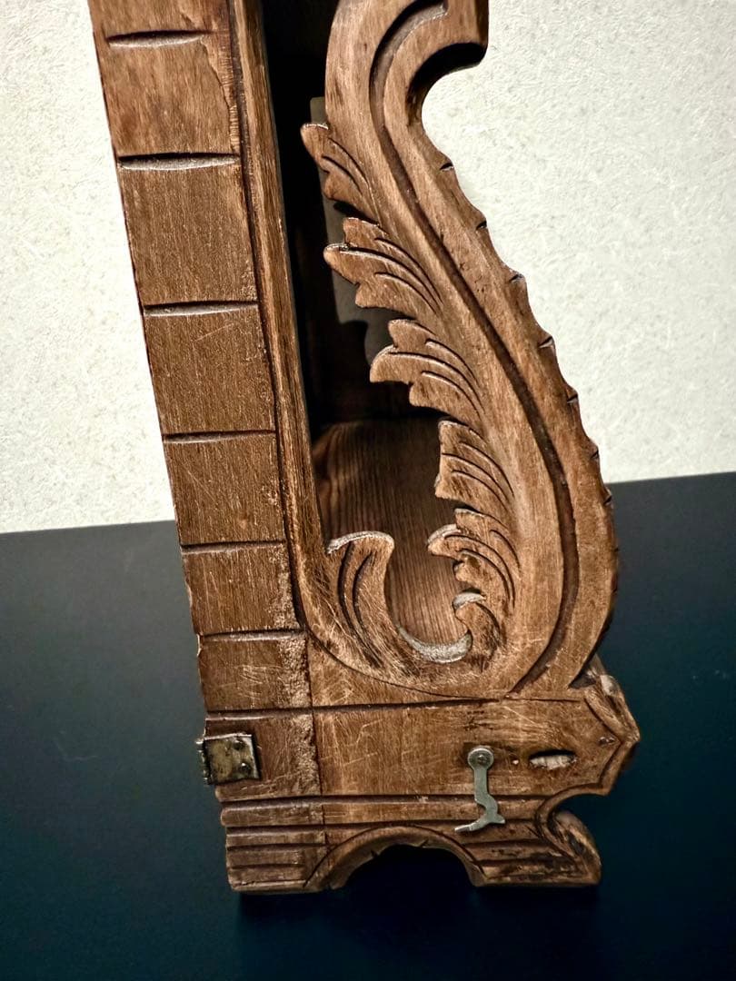 フランス　アンティーク　蚤の市　木棚　シェルフ　小棚　飾り棚