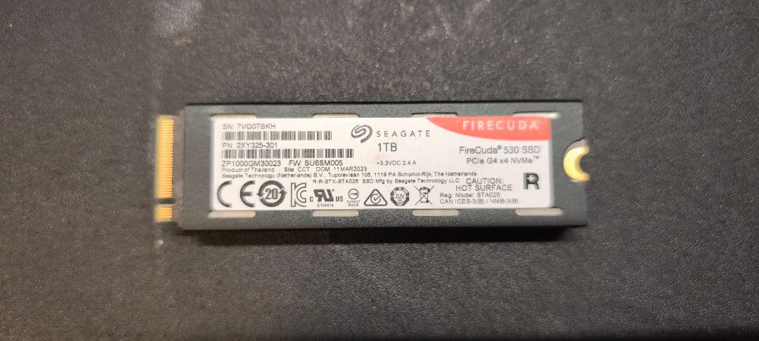 内蔵型SSD Seagate FireCuda 530 1TB M.2 NVMe SSD