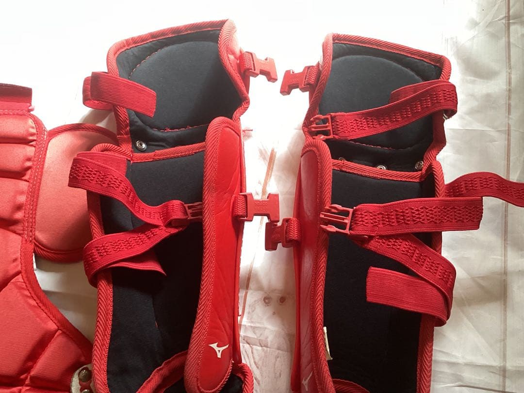 ミズノ キャッチャー防具 JSBB 赤　少年野球