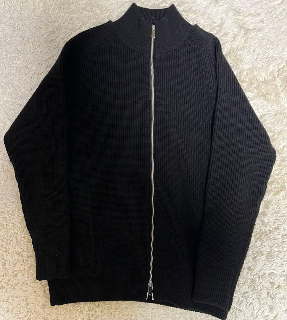 ユナイテッドトウキョウの17AWウールリブジップドライバーズニット