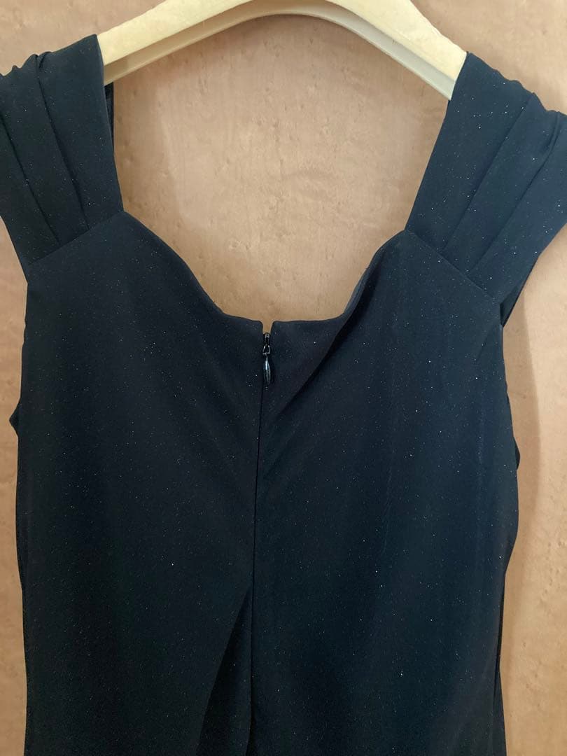 パーティードレス ロングドレス ブラック 黒 ラメ入り M 新品未使用