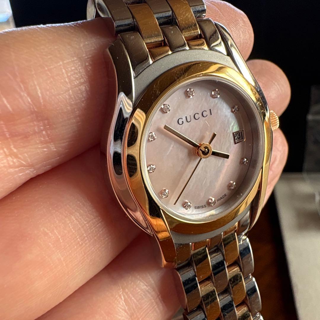 GUCCI シェル盤　腕時計＊