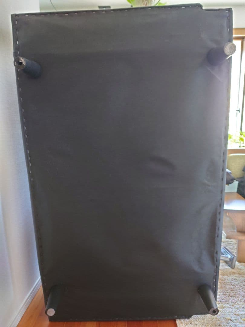 ニトリ　2人用合成皮革ソファ　(Nシールドキャッツ3 BK)　こばやん