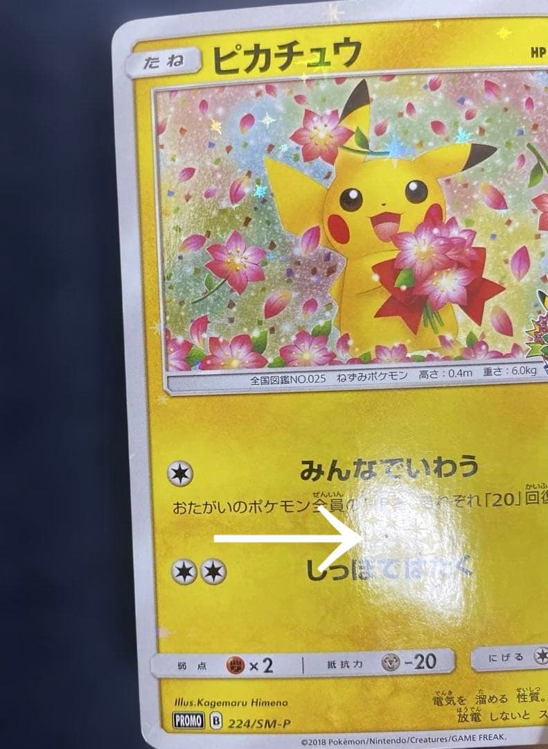 ピカチュウ　ポケモンセンター20周年記念キャンペーン 224/SM-P プロモ