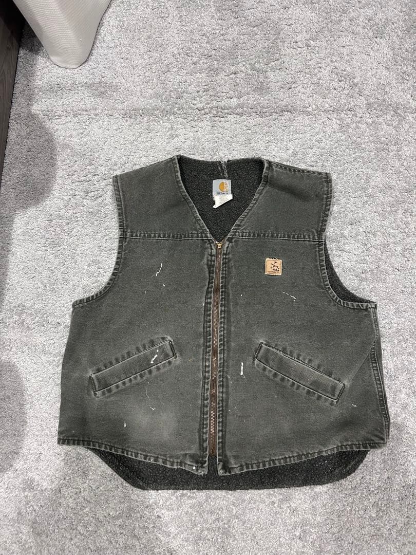 カーハート　ベスト　モスグリーン　※難あり