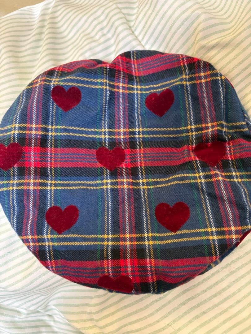 HEIHEI ハート チェック ベレー帽 ￼