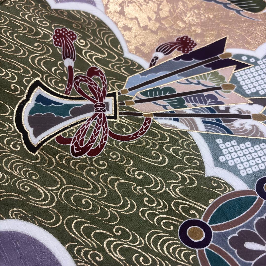 【新品】正絹 京友禅 多色染 伝統色 葡萄色 本金彩 お宮参り 産着 襦袢付