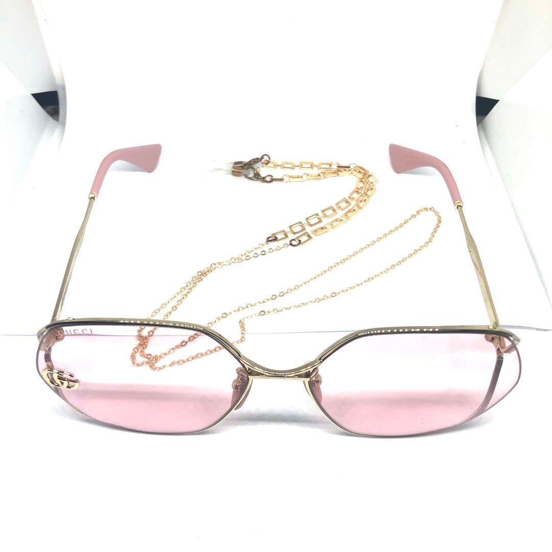GUCCI GGマーモント ピンクレンズ サングラス GG0818SA