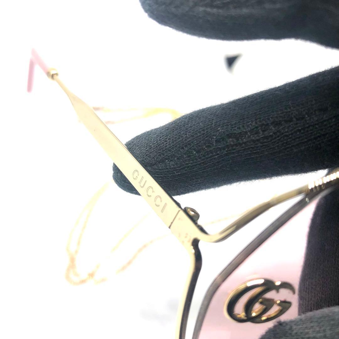 GUCCI GGマーモント ピンクレンズ サングラス GG0818SA
