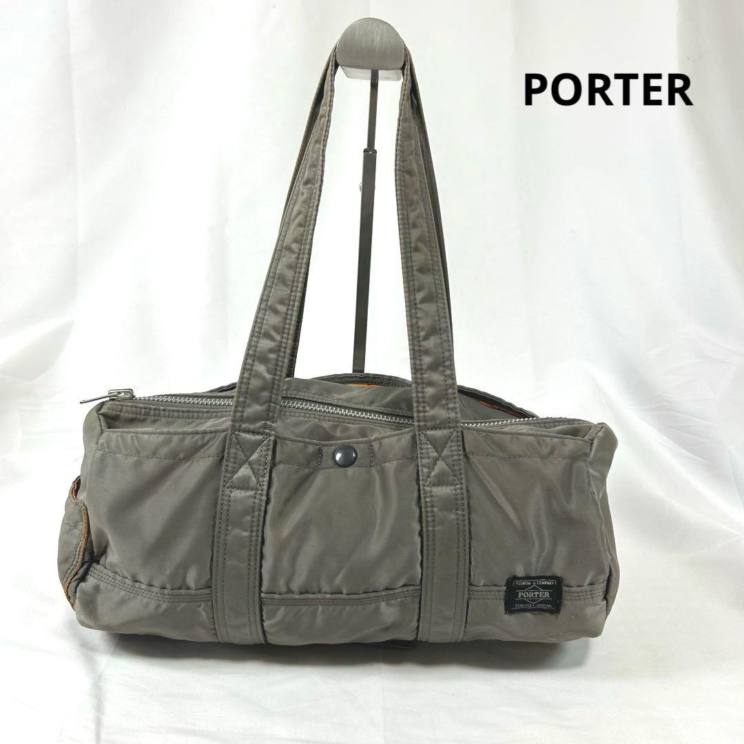 PORTER タンカー ミニボストンバッグ 筒型 肩がけ可 ハンドバッグ