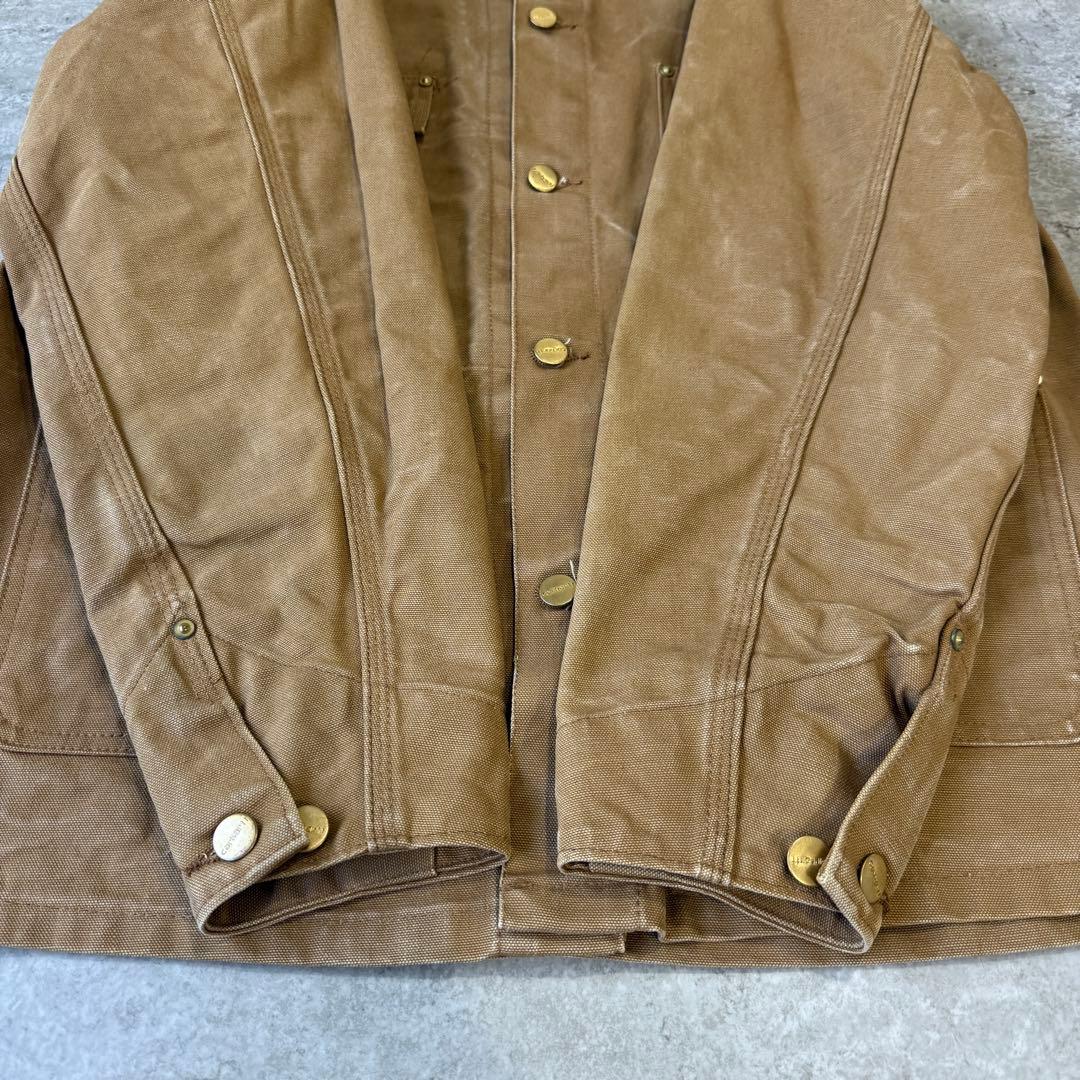 希少90s■カーハート【M】USA製 カバーオール チョアコート ジャケット