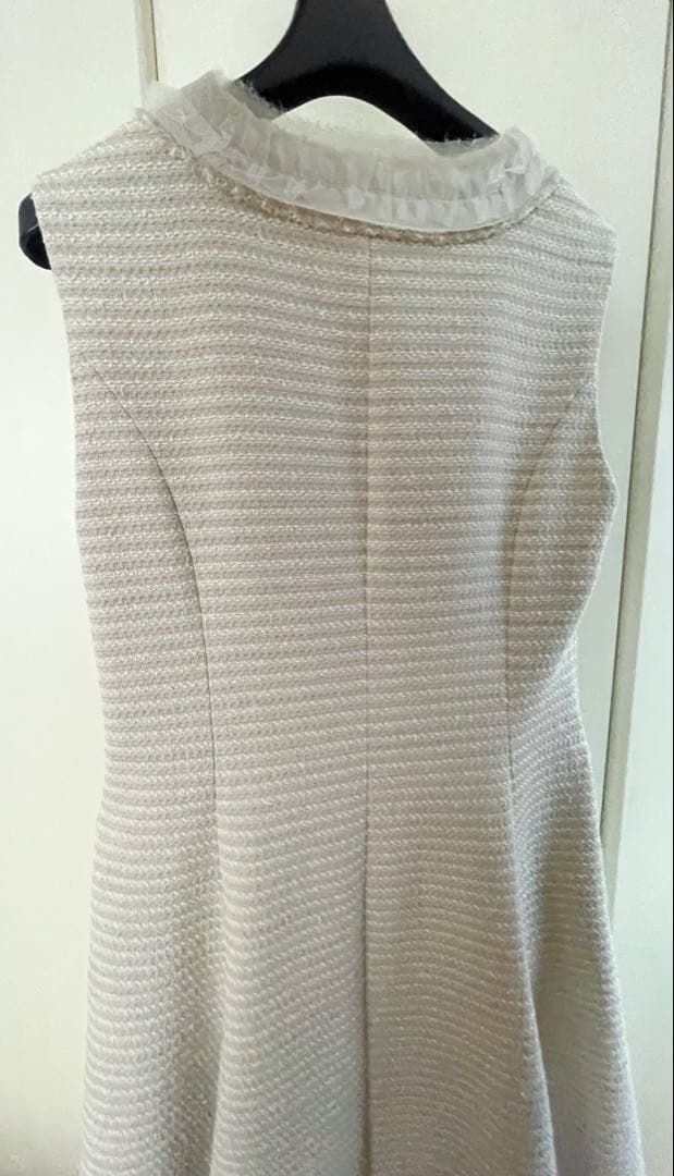 2025 FOXEY ツイードワンピース／ベージュ　38