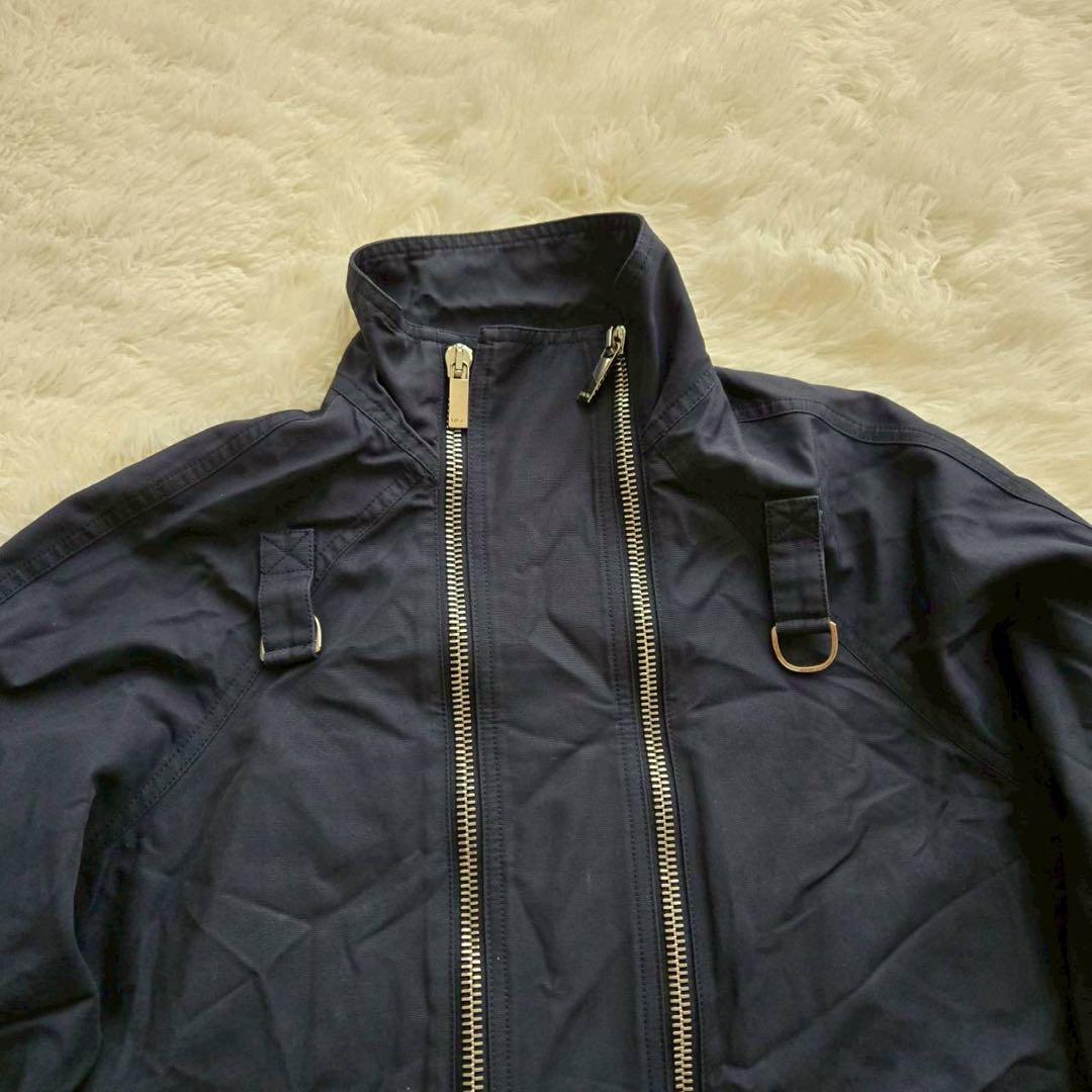 【DIOR ディオール】 コットンナイロンジャケット 44 ネイビー メンズ