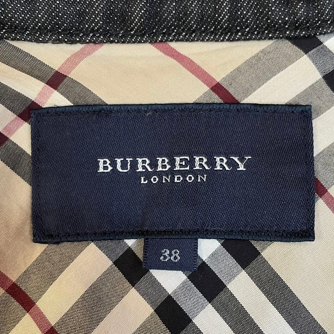 【美品】BURBERRY ノバチェック ブラック デニム ジャケット Gジャン