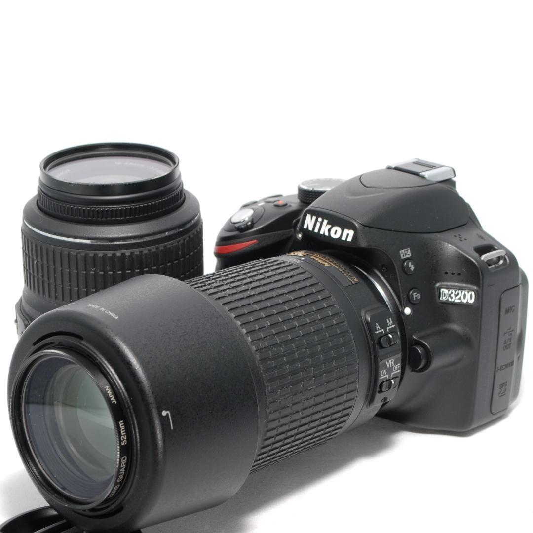 ✨Nikon D3200 Wレンズ✨ショット数少✨手振れ補正付✨一眼レフ✨