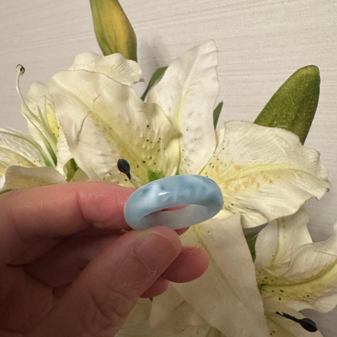 ラリマーくりぬきリング 約14号