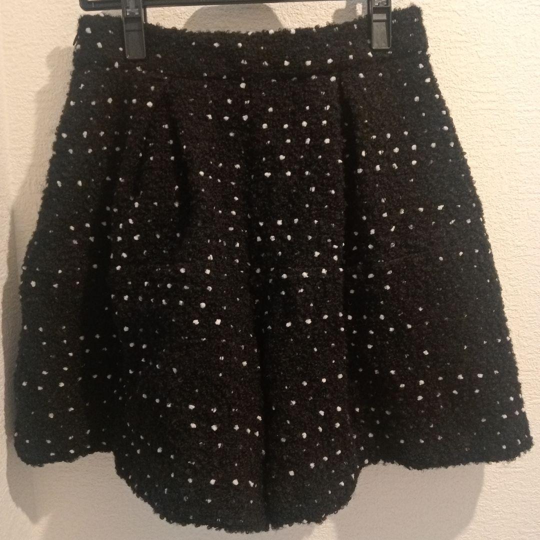 トレフルプラスワン　ドットツイードタックショートパンツ　02サイズ