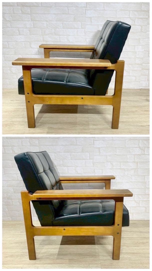 カリモク Kチェア レトロ ヴィンテージ 1シーター シングルソファ ソファ②
