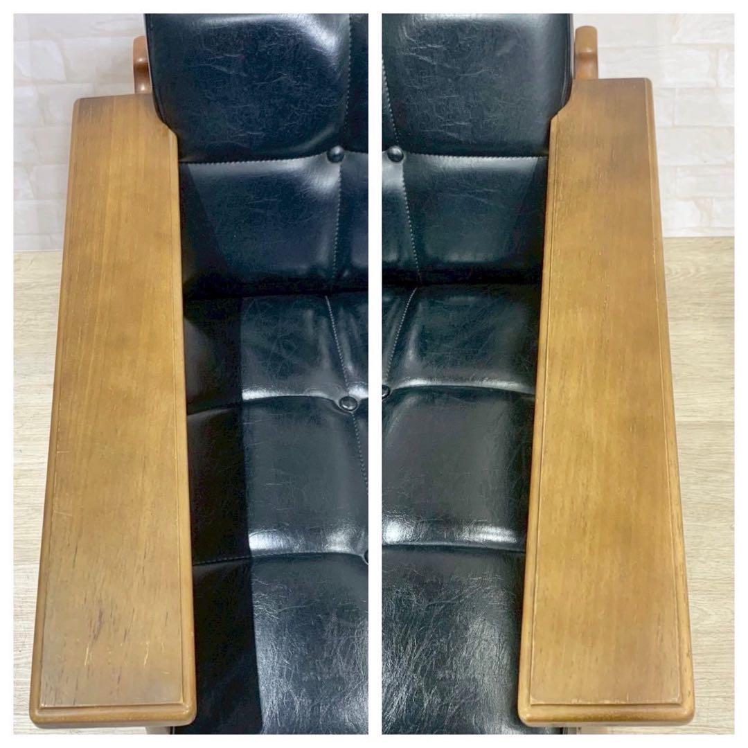 カリモク Kチェア レトロ ヴィンテージ 1シーター シングルソファ ソファ②