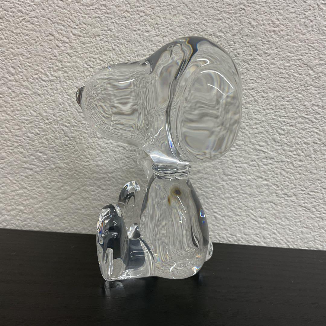 バカラ Baccarat スヌーピー オブジェ クリスタル 箱付き