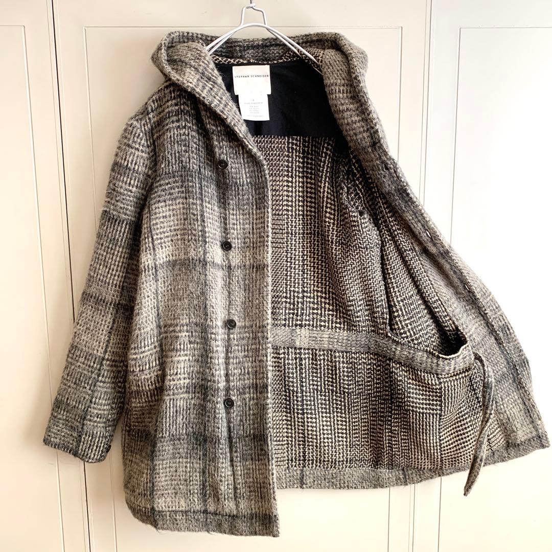 @様 STEPHAN SCHNEIDER モヘア混 ウール フーディーコート