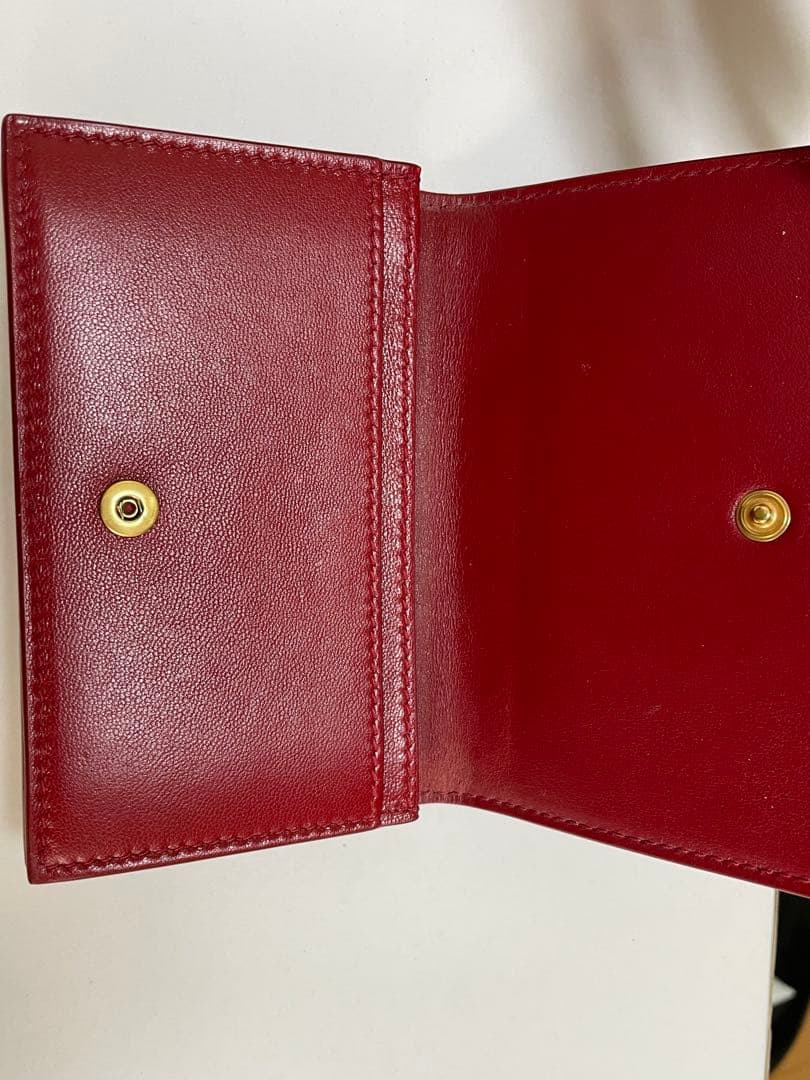 BOTTEGA VENETA 赤 レザー 名刺入れ