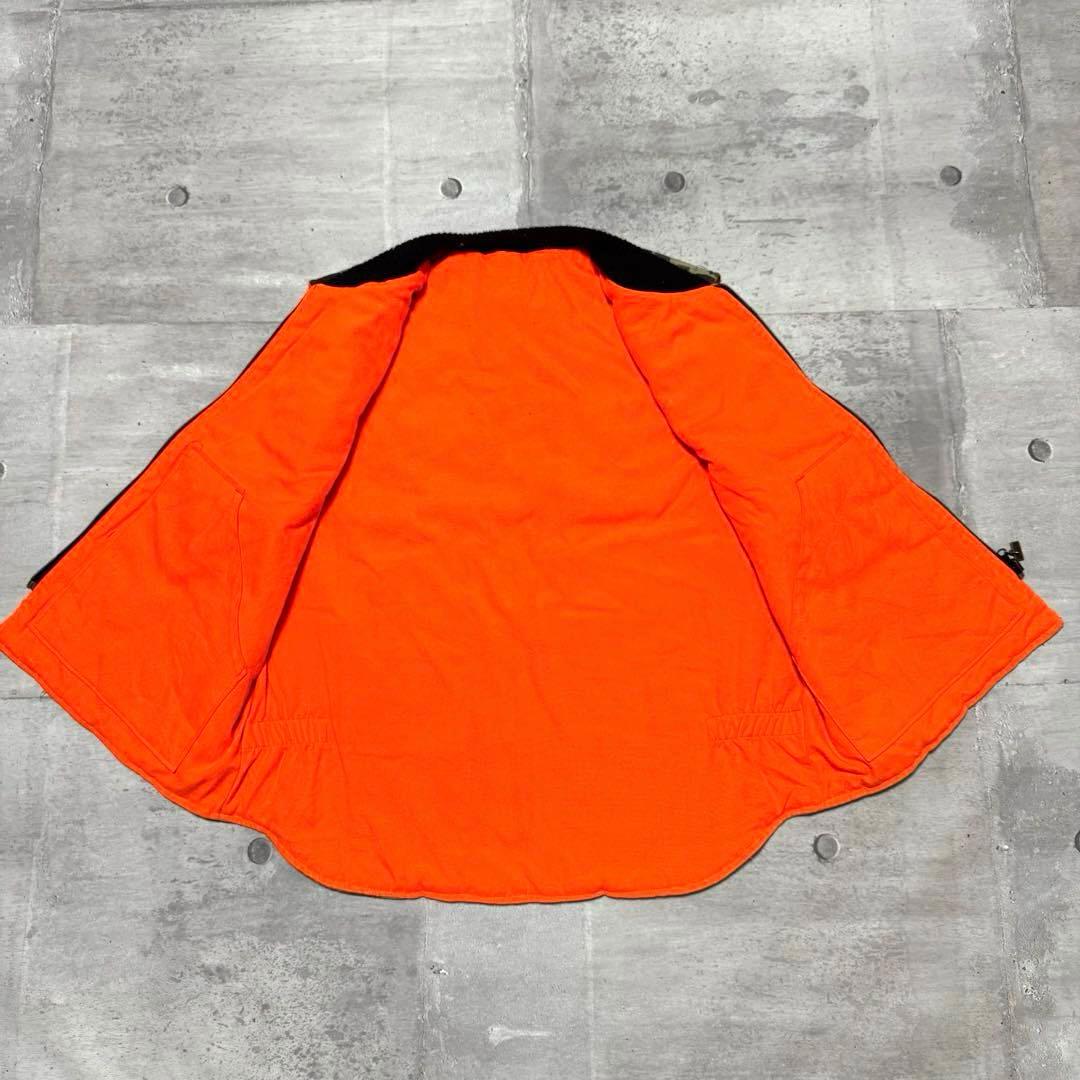 80s USA製 Walls ベスト ダックハンターカモ リバーシブル オレンジ