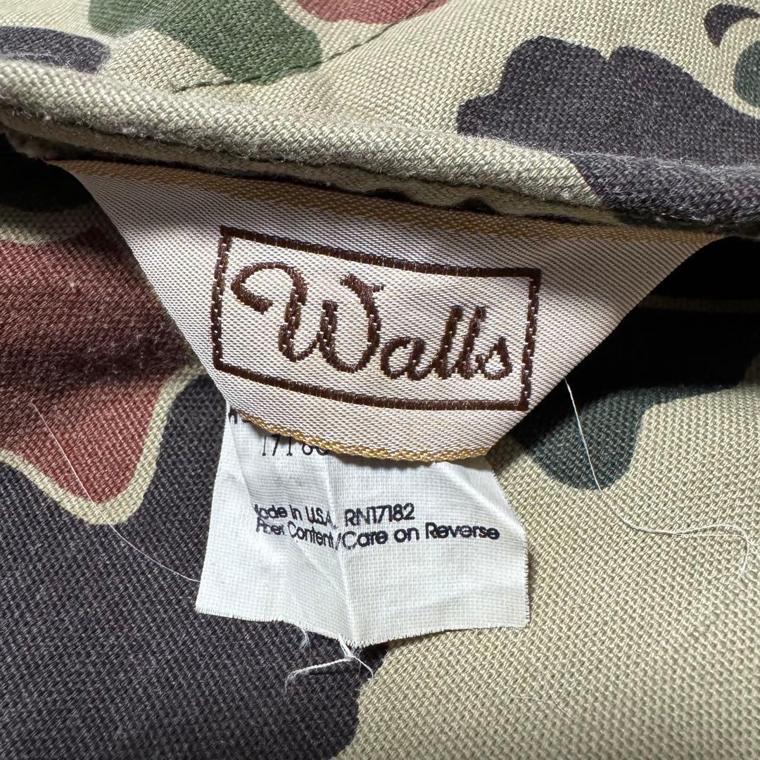 80s USA製 Walls ベスト ダックハンターカモ リバーシブル オレンジ