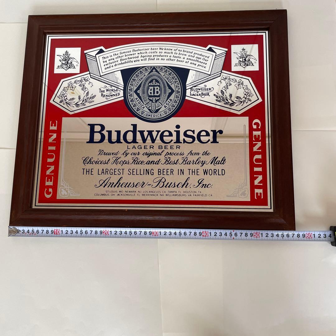バドワイザー　パブミラー　アンティーク　 レトロ　希少　ビンテージ