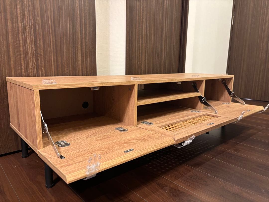 LOWYA ラタン調 ローテレビボード テレビ台 北欧風