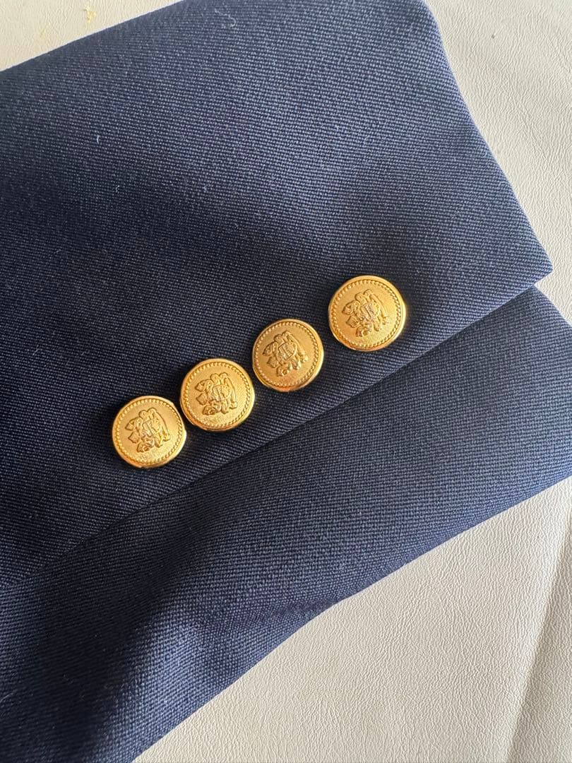 Aquascutum ９号ネイビー ダブルブレスト ブレザー上下