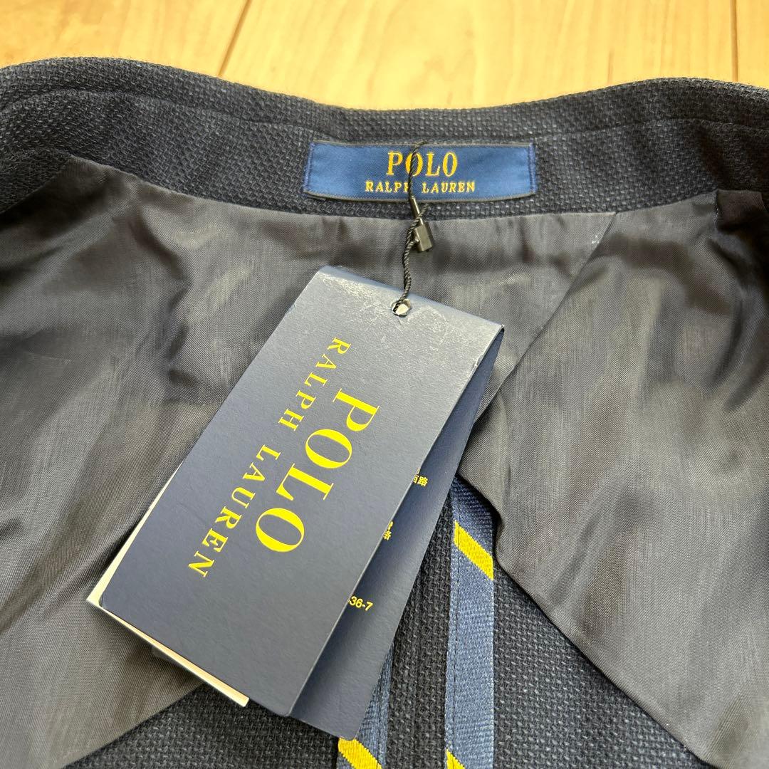 新品.未使用✨ラルフローレン　フォーマル　ブレザー　ロゴ　140 ネイビー