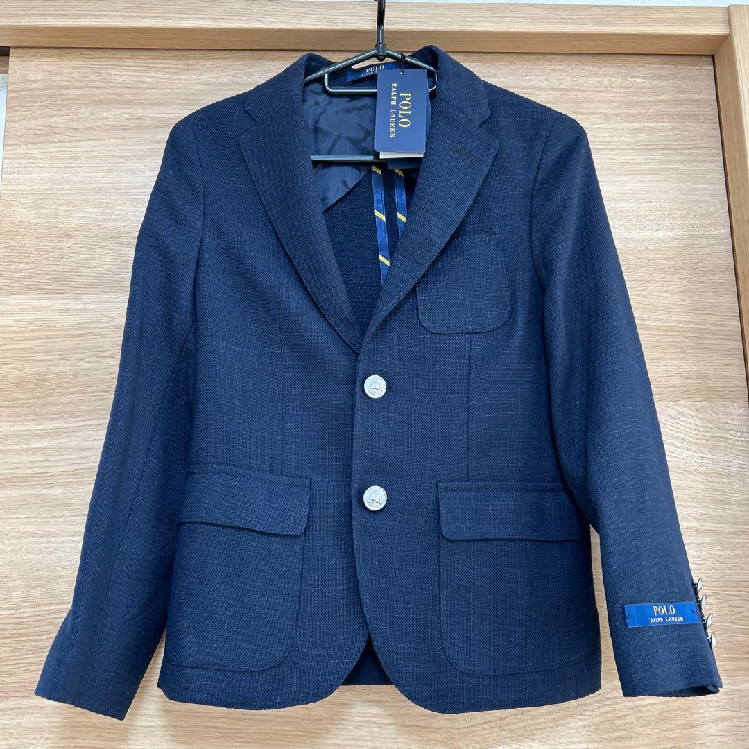 新品.未使用✨ラルフローレン　フォーマル　ブレザー　ロゴ　140 ネイビー