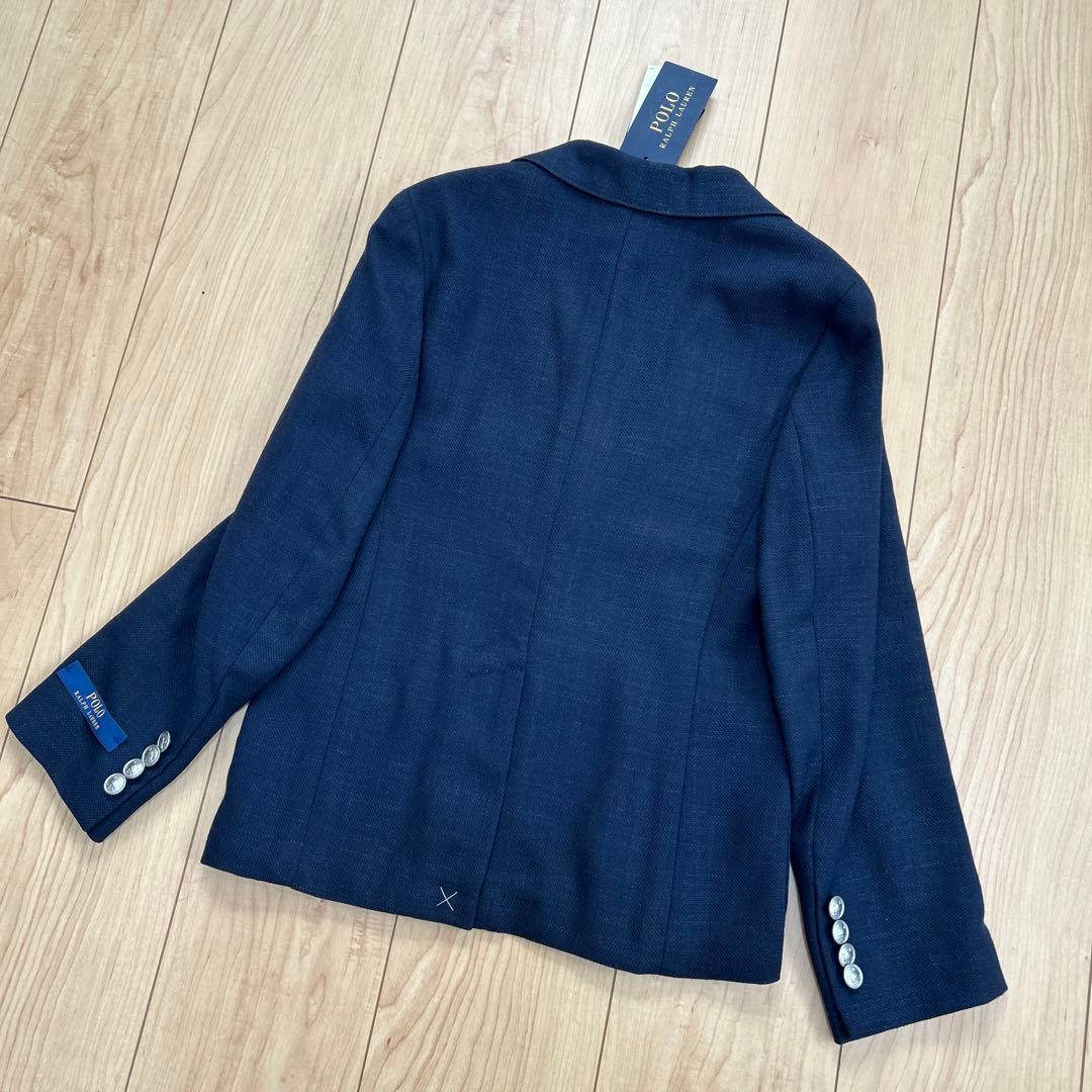 新品.未使用✨ラルフローレン　フォーマル　ブレザー　ロゴ　140 ネイビー