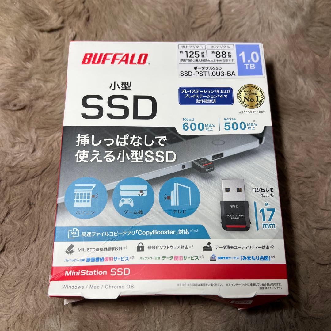 外付けハードディスク・ドライブ BUFFALO SSD-PST1.0U3-BA 1.0TB
