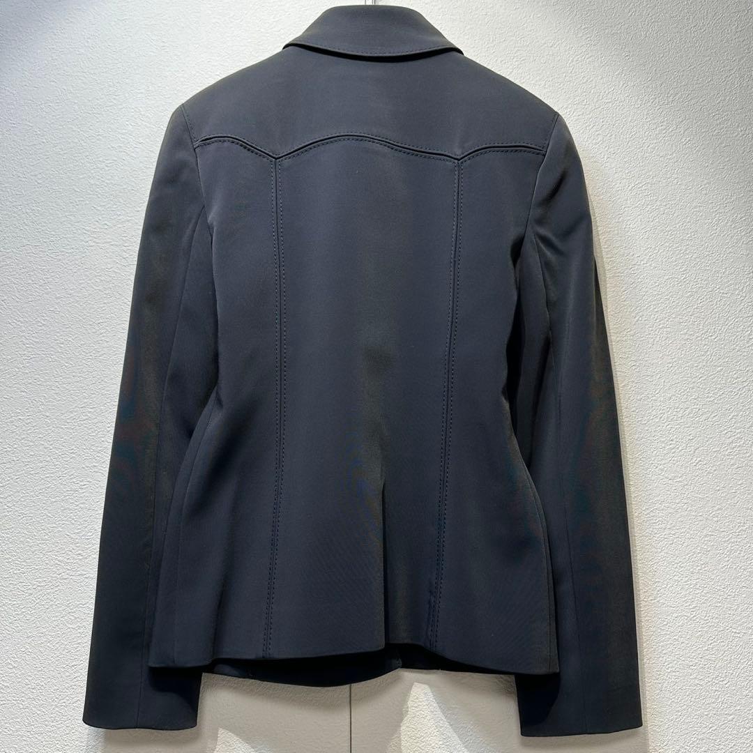 希少 PRADA MILANO 上質 ステッチ 変形 デザイン ジャケット 38