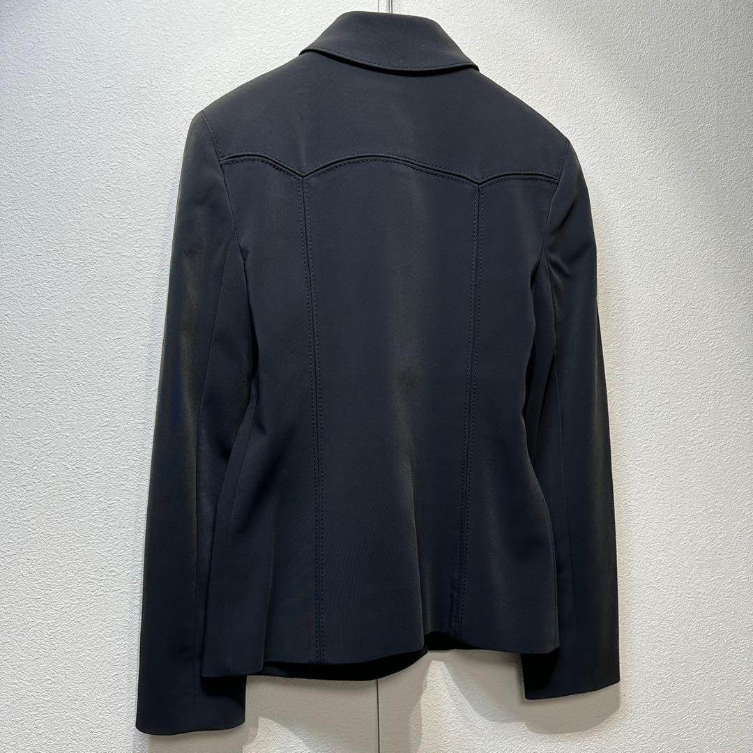 希少 PRADA MILANO 上質 ステッチ 変形 デザイン ジャケット 38