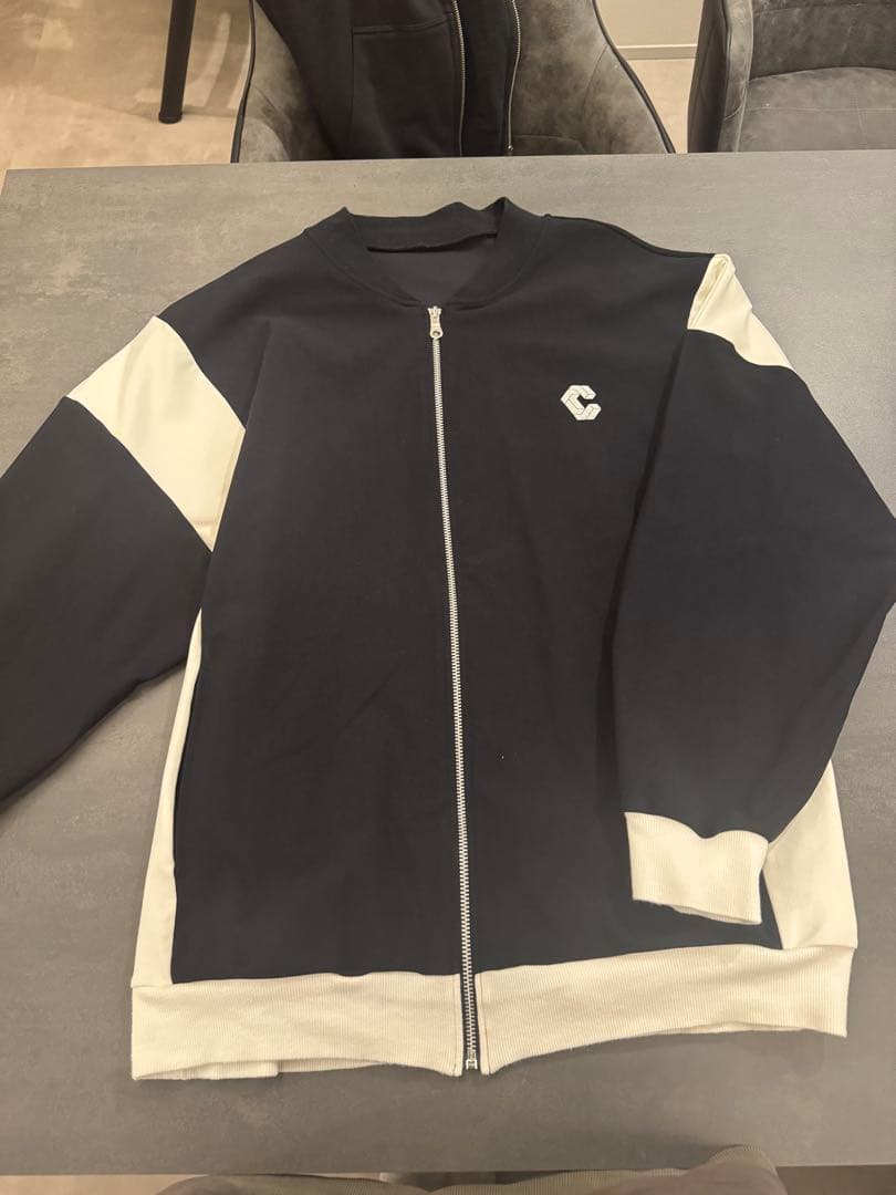 CRONOS フルジップジャージ L 黒/白