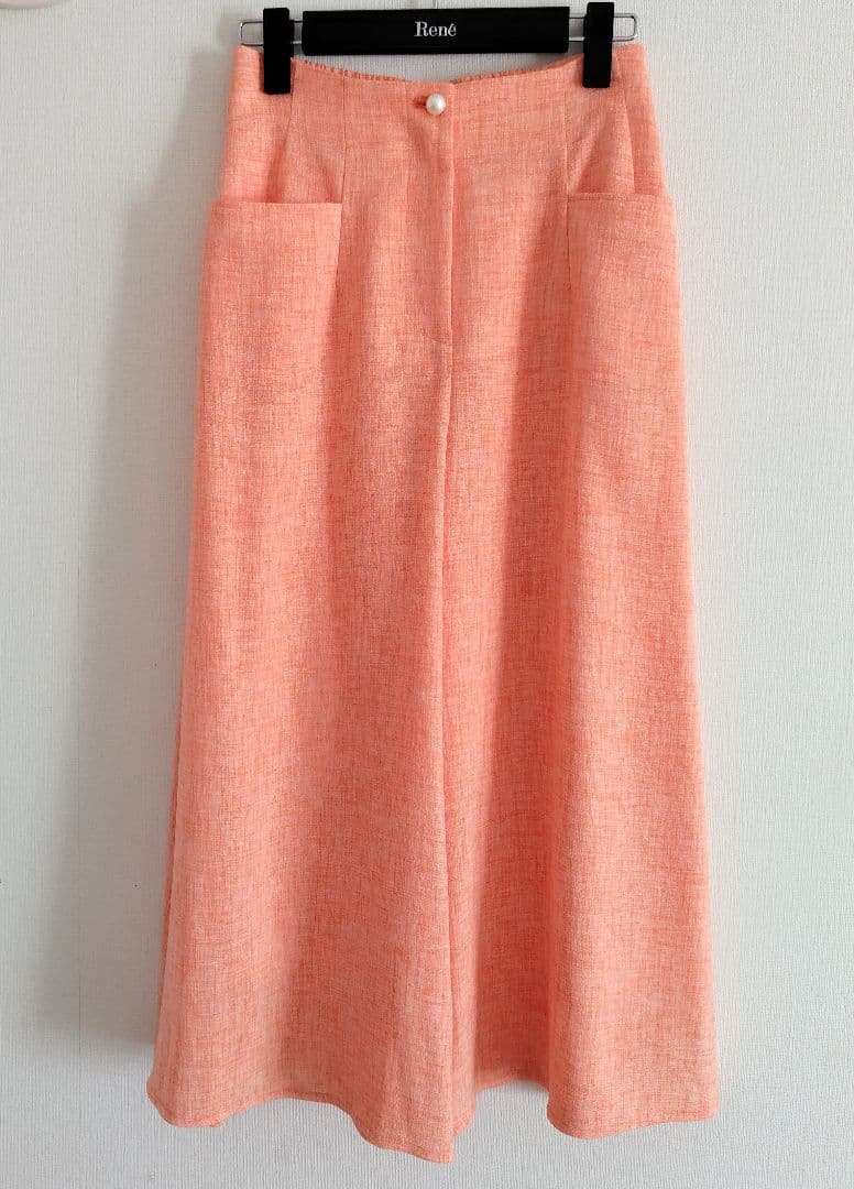 新品同様　ルネ　リネンライク　ガウチョパンツ サイドポケット付き