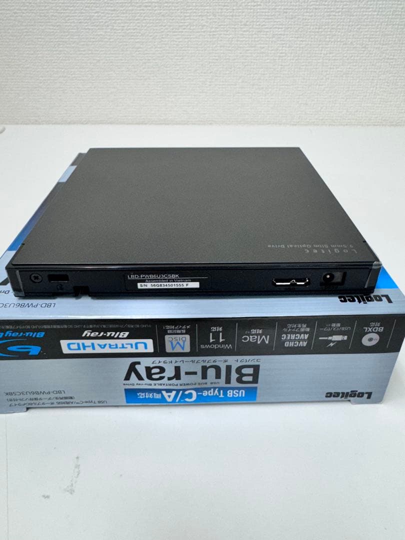 12P1#58Logitec Blu-rayドライブLBD-PWB6U3CSBK