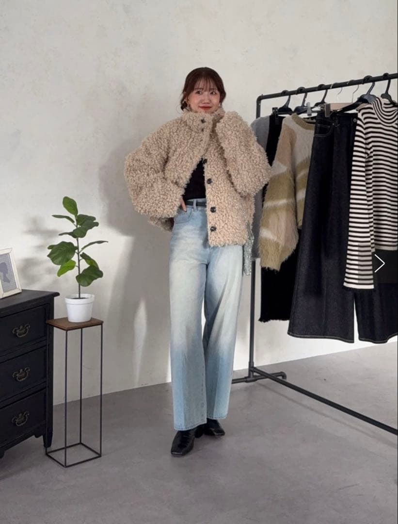 Thevon.プードルファーミドルジャケット アイボリー 完売商品